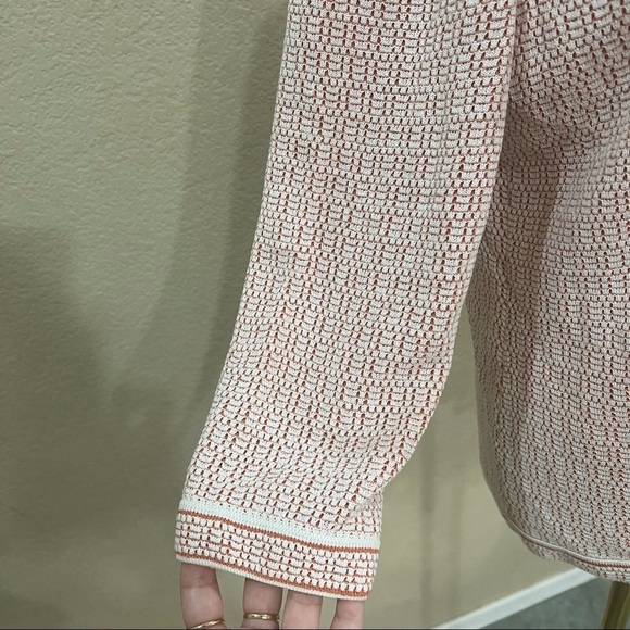 St John Sport Wool Blend Logo Knit Cardigan Sweater Womens P Small Career Casual - Picture 3 of 11